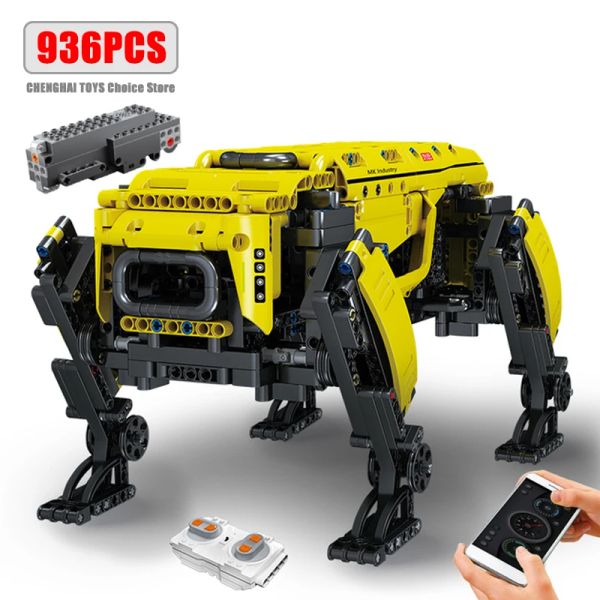 Blocks Toys Technical Robot Toys Le RC Motoralized Boston Dynamics Big Dog Model Alphadog Building Blocs Bricks Bricks for Kid Christmas Gifts