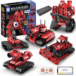 Blokkeert technologie Intelligente Robot K96135 Toepassing voor afstandsbediening van bouwstenen Programmeerbaar USB Gift Set Toys voor het bouwen van kinderen WX