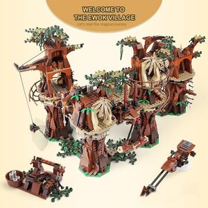 Blocs Le Village Ewok 1990PCS Blocs de Construction Briques Modèle Jouets Enfant Anniversaire Cadeaux De Noël Compatible 10236 05047 81049 230523