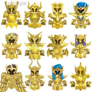 Blocs The Golden Twelve Saints Armor Anime Character Mini Building Blocks Briques Action Figure Accessoires Kid Toy CQ11 CQ16 CQ17 CQ22 240401