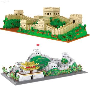 Bloque les blocs de construction de Grands muraux Chinois célèbres Architecture Micro Brick 3D Modèle de diamants Blocs pour enfants Cadeaux d'anniversaire pour enfants T230103