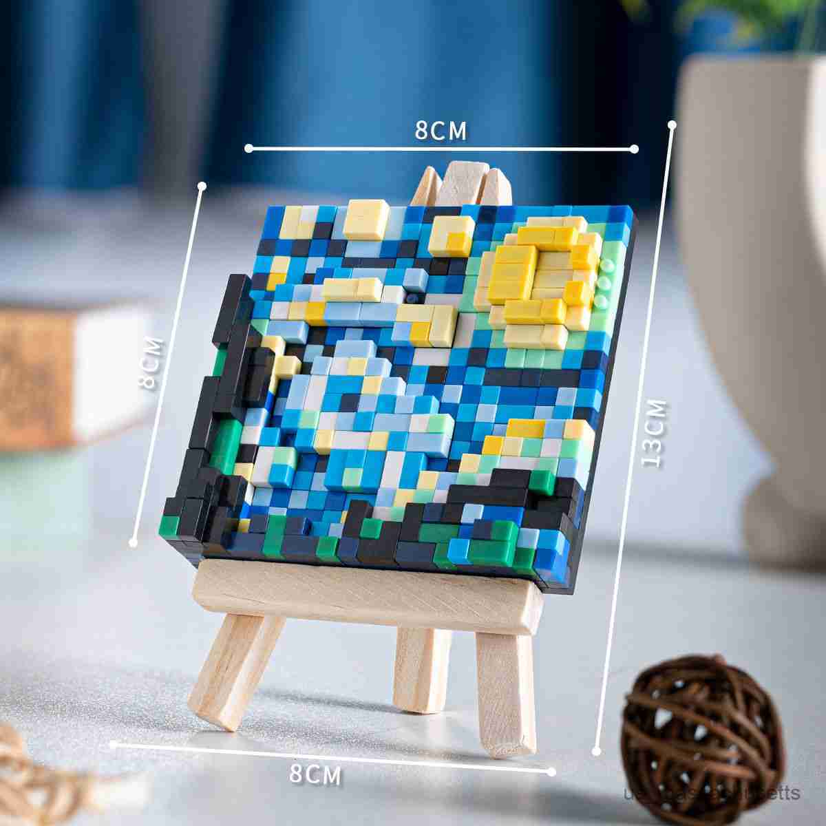 يمنع مجموعة Starry Night Micro Mini Kit للبالغين DIY Building B Bluck B Set Construction Toy Model Display for Home Decor R230817
