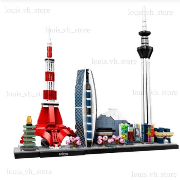 Blocs Tokyo Skyline Souvenir Blocs Blocs Set LED Kit LED pour it Fot 2024 Cadeaux de Noël d'anniversaire pour enfants T240325