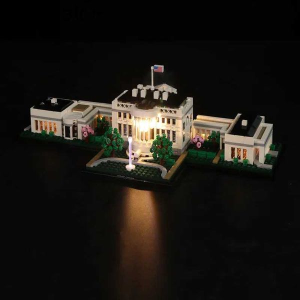 Blocs Vonado ensemble d'éclairage LED pour 21054 la Maison Blanche modèle de collection jouet Kit d'éclairage non inclus le bloc de construction 240401