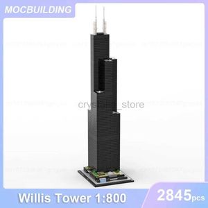 Blokken Willis Tower 1 800 Schaal Sears-tower Architectuur Model MOC Bouwstenen DIY Monteer Bakstenen Educatief Speelgoed Geschenken 2845PCS 240120