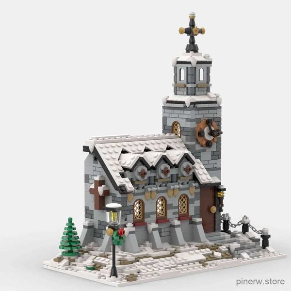 Blocs Winter Village Church Building Blocy