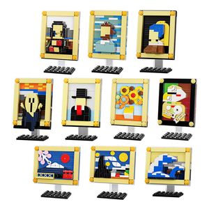 Blocs World Famous Classic Painting van Gogh Moc Set Model Building Kits Creative Kids Toy Children Art Bricks Gift Home Decor 220902