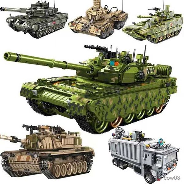 Bloques WW1 vehículos militares juegos de tanques SWAT ejército ciudad modelo bloques de construcción DIY ladrillo niños juguetes guerra mundial clásica R230720