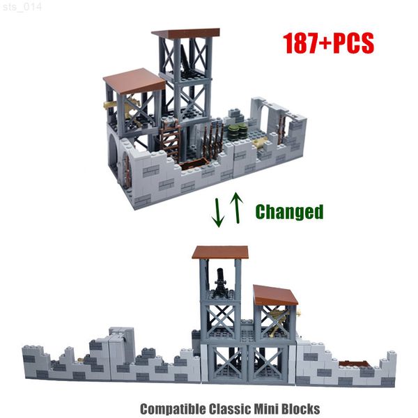 Blocs WW2 Military Construction Blocs Toys for Boys Christmas Birthday Gift Technical Technical Transformed Arme Bricks 5 Soldiers T230103