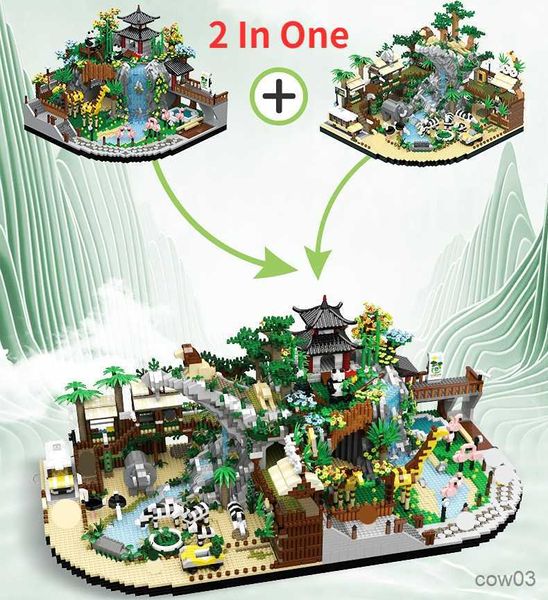 Blocs Zoo Micro Blocs de Construction Forêt Tropicale Panda Girafe Animaux DIY Diamant Blocs Construction Briques Jouets pour Enfants Garçons Cadeau R230718