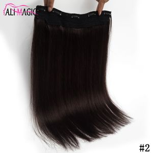 Blonde zwarte bruine zijdeachtige rechte clip in menselijke hair extensions 100g Braziliaanse Indiase remy haar voor volledig hoofd