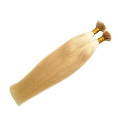 Blond Peruaans Recht Remy Hair Extensions U Tips 100g Keratine Bond Hair Extensions Blond U Tip Haarextensions 1g3568032