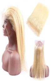 Blond 22542 inch 360 kant frontaal met babyhaar Braziliaans stijl 613 blond echt haar 360 kant frontaal door FedEx9035603