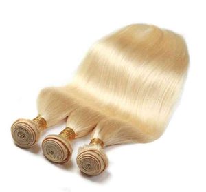Blonde 613 Kleur 28 30 32 Pouces Lange Braziliaanse Steil Haar Bundel Menselijk Haar Remy Braziliaanse Cheveux Weave Bundels Extensions