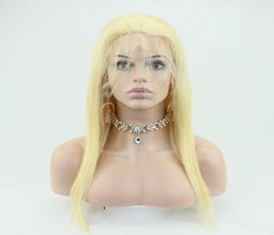 Blond 613 Rechte volle kanten front pruik menselijk haar bob pruiken hd menselijke kanten pruik voor vrouwen5066722