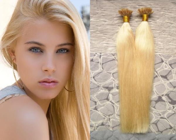 Cheveux brésiliens blonds 200glot Nail U Tip colle à la kératine précollée Remy Extensions de cheveux humains naturels 200 brins réel 100 humain Ha4108306