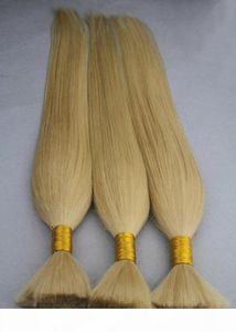 Blond bulk menselijk haar heel 3 stcs menselijk vlechten haar bulk 300 g geen inslag menselijk haar bulk voor vlechten4969793