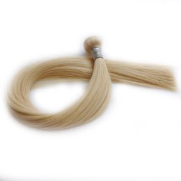 Blonde kleur # 613 Pervian Haar Straight Menselijk Haar Weave Bundels Tangle Gratis, 100g Stuk 3 stks Lot, Gratis DHL