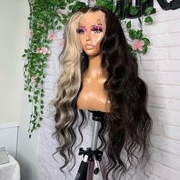 Blonde Hoogtepunt Lace Front Pruiken Voor Vrouwen Body Wave Braziliaanse Remy Menselijk Haar Pruik HD Transparant Kant Frontale Pruik Pre geplukt