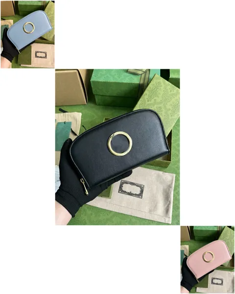 Blondie-Bolso para tarjetas con cremallera completa, bolso Medieval de moda, monedero de lujo, bolso Vintage para axila, clip para tarjeta de crédito