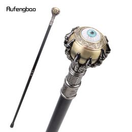 Bloods Eyes Oey Bround Steampunk Walking Cane Fashion Decorative Walking Stick Gentleman Luxury Crosier Knob Walking Stick 93cm 240416