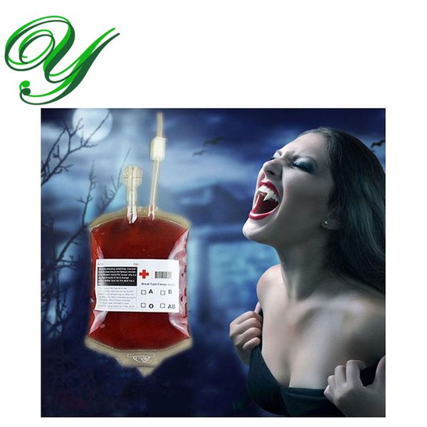 Bloody Bag jus de fruit boisson conteneur étiquette clips 350ml Halloween fête tasses chopes à bière vampire décoration extérieur bouteille en plastique verres