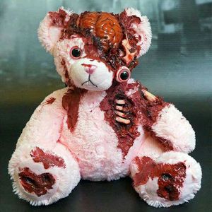 Bloody Teddy Bear Halloween Horror Theme Doll Decoration Decoration Craft Resin Ornement for Home Yard Garden Decor Room Decor 240329