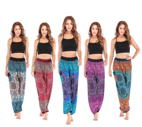 Blooders Yoga Wear Pantalon décontracté Pantalon hippie harem pour le yoga yoga féminin Floral Boho Aladdin Vêtements Pantalon Yoga