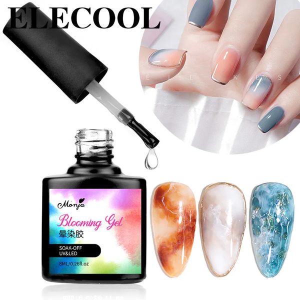 Vernis à ongles Transparent en Gel de fleurs, effet Smook, colle UV à tremper, manucure à faire soi-même, 240219