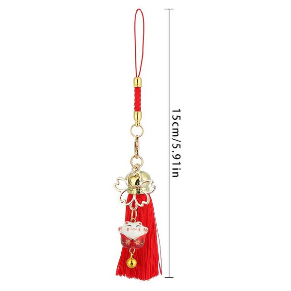 Blossoms Strap Store de llaves de llavero de la muñeca Bolsa de cuerda de la muñeca Trasel Trasel Teléfono Cell Teléfono Hang Cells Lucky Cat