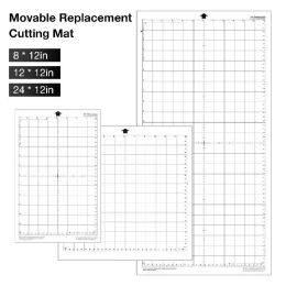 BLOTTERS 2pcs Mat de corte Pad, almohadilla adhesiva transparente de 12 pulgadas con cuadrícula de medición de 12*24 pulgadas para la máquina de consumo de cameeo de la silueta