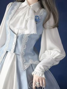 Blouse Victorien Gothic Lolita Blouses Femmes Style japonais Y2k Chic Gigot Sleeve