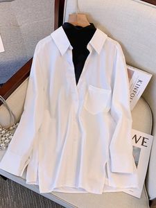 Blouses Dames herfst shirt voor vrouwen van hoge kwaliteit elegant Korea temperament casual turn-down kraag uithol uit kleding