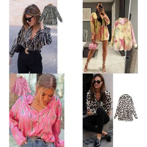 Blouses dames shirts vrouwen satijnen blouse lange mouw zebra print shirts vintage kantoor dames tops femme chandails mode blusa de mujer chandails 230111