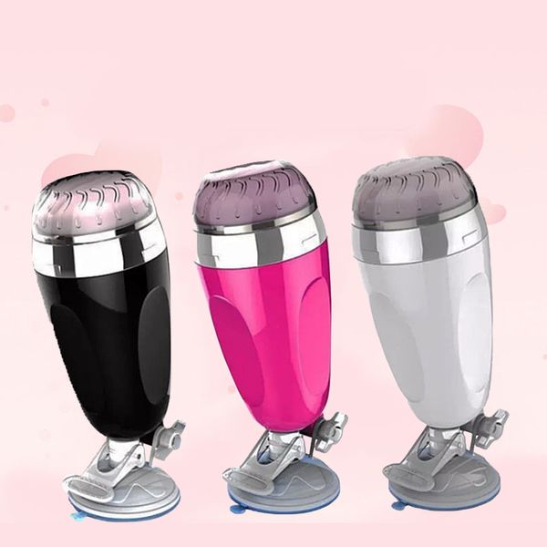 Fellation Masturbateur Masculin Électrique Double Trous Masturbateurs Anal sexy Réel vagin chatte Main-librement Sucker masturb jouets pour homme