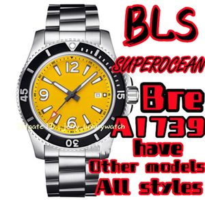 BLS Bre SUPEROCEAN A1736 Montre Homme Luxe Chronographe 44mm avec Calibre 17 Mouvement mécanique à remontage automatique diamètre 300 mètres étanche.six