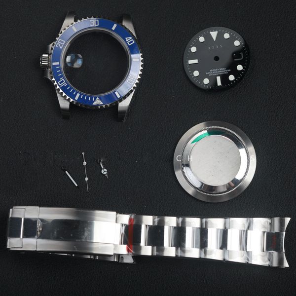 Bleu 3235 Pièces de réparation de kit de boîtier de montre pour 904L Fit en acier Stainsteel 3235 Mouvement 41 mm Sapphire