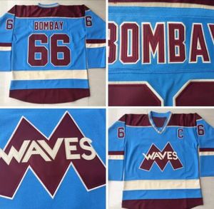Bleu 66 Gordon Bombay Hockey Maillots Pas Cher TRÈS RARE PAS DE RÉSERVE Gordon Bombay Gunner Stahl Mighty Ducks Waves Hockey Uniformes