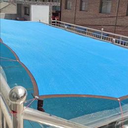 Azul 85% Sunshade Net HDPE PRIVACIÓN Pantalla de privacidad Neta Gazo Gazebo Targadas Terrace Tall Swimming Pool Sombra Neta para el sol