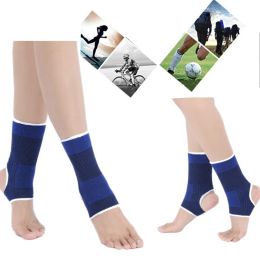 Blue Ankle Support Band Elastic Brace for Sports Gym and Pain Relief ZZ