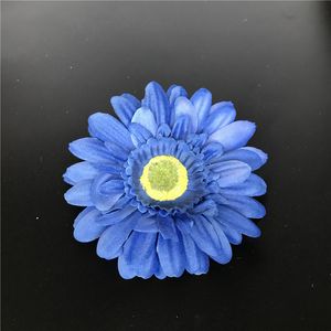 Blue Artificial Silk Daisy Flower Heads 11cm Real Touch Daisy Silk Flowers Chrysanthemum Sunflowers Fleurs pour le mariage Patry Decoration