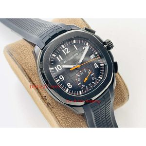 Blauw automatisch stalen chronograaf roestvrij rubber PP5968 Superclone Men Mechanical Black Sapphire Watches Stopwatch Classic 40mm 706 Montredeluxe