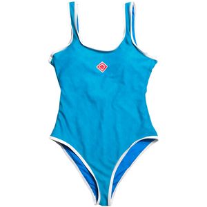 Bleu sans secours One Piece Femme Summer Sim Sim Bikini Swimwear Thin Classic Beach Swimsuit