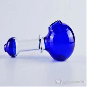 Adaptateur en verre boule bleue, bongs en verre en gros brûleurs à mazout tuyaux en verre tuyaux d'eau plates-formes pétrolières fumer livraison gratuite