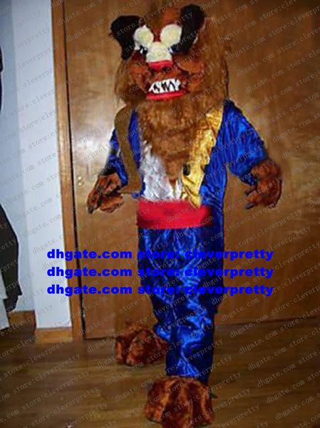 Costume de mascotte de bête bleue Mascotte Raubtier Animal sauvage adulte personnage de dessin animé tenue Costume entreprise activité carnaval Fiesta No.773