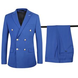 Blau Beige Schwarz Bräutigam Smoking Zweireiher Trauzeugen Hochzeit Smoking Männer Formelle Dinner-Party Prom Blazer Anzug Jacke Hosen Ti210Z