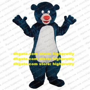 Costume de mascotte de grand ours bleu, Costume d'afrique du nord, ours Baloo, personnage de dessin animé pour adulte, Promotion commerciale, dîner d'adieu, zz7785