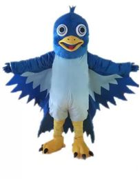 Blauwe grote mond vogel mascotte kostuum eva pluche volwassen maat cartoon kleding de legende van condor held dierenvogel Halloween mascotte