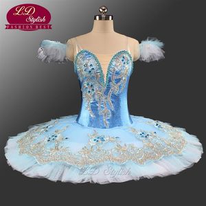 Blue Bird Professional Ballet Tutu Women Blue Ballet Ballet Tutus Tutus Ballet Stage Cirazos Ballerina Performance Tutu Skirt LD00392754