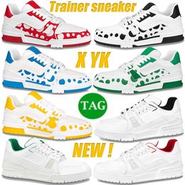 New Blue chaussures de sport x YK luxurys mens Trainer sneaker jaune rouge noir vert hommes designer baskets mode classique top formateurs EUR 40-45